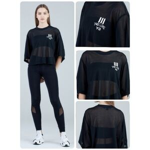 NWOT adidas Y-3 by Yohji Yamamoto Yohji Love Sheer Short Sleeve Tee Sz M